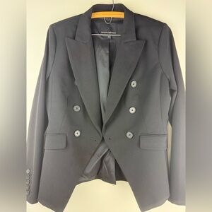 Banana Republic Women's Double-Breasted Black Blazer
